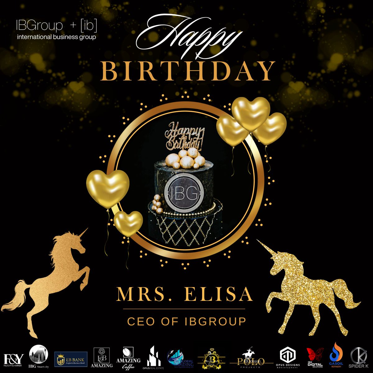 IBGroup_org's tweet photo. Happy Birthday Mrs Elisa! Our incredible CEO of IBGroup

Your visionary leadership has propelled our brands to new heights around the world. 

Wishing you a day filled with joy, celebration, and all the success you deserve!

#IBGroup #CEO #Birthday https://t.co/HOGhC1ja6a