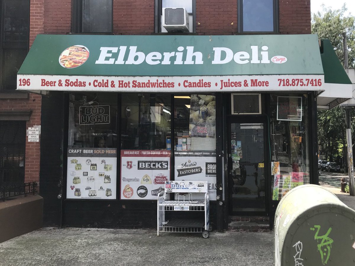 Elberih Deli (Revisited). 196 Bergen St, Brooklyn, NY. (DG Archive: August 2019). #deligrossery #elberihdeli #elberih #boerumhill #storefront #brooklyn #bk #delimeat #coldcuts #bodega #deligrocery #delicatessen #deli #sandwich #sandwiches #burger #dinner #lunch #breakfast #snack