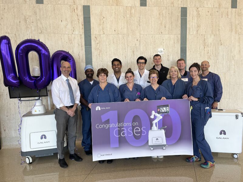 NoahMedical's tweet photo. Congratulations to Dr. Abhinav Agrawal, MD and the entire team @Northwell Health for completing your 100th Galaxy Case! Thank you for your continued partnership &amp; being the FIRST &amp; ONLY in the U.S. to utilize The Galaxy System™
#NoahMedical #GalaxySystem #LungCancer  #healthcare https://t.co/Kr1W7pJc7X