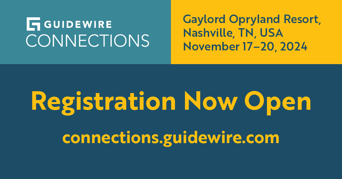 dbstott's tweet photo. #GuidewireConnections 2024 registration is NOW OPEN! Take advantage of the Pre-Early Bird rate to secure your spot: https://t.co/P8vy12fAZV https://t.co/ivjMF2puYV
