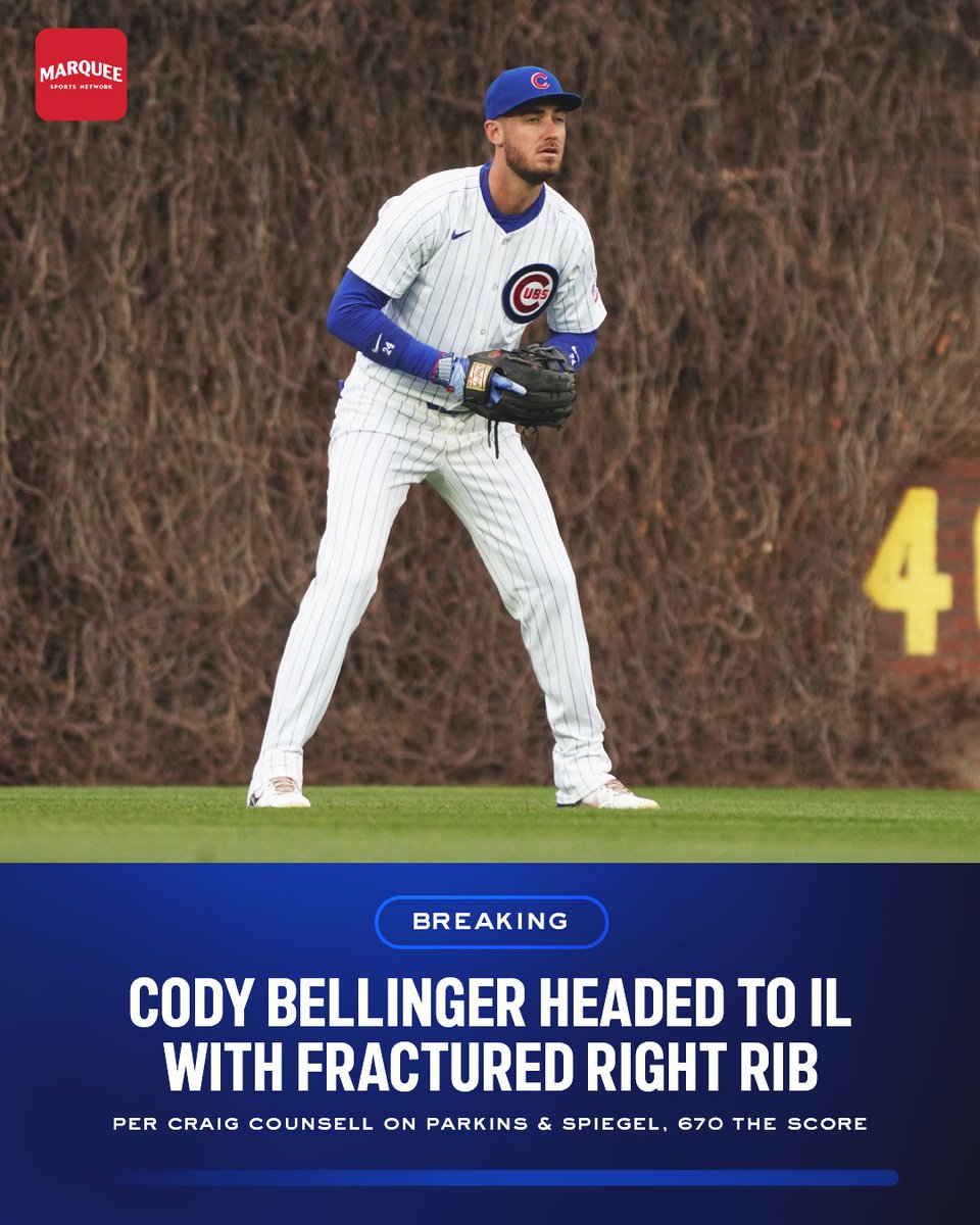 Cody Bellinger is headed to the IL. Pete Crow-Armstrong has been recalled from @IowaCubs.