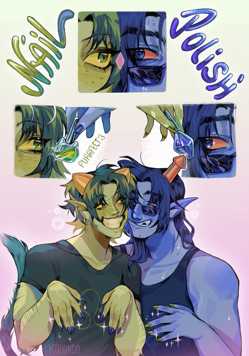 Mini comic, that one trend with my beloved meowrails, Nepeta had the idea and Equius internally loved it #Homestuck