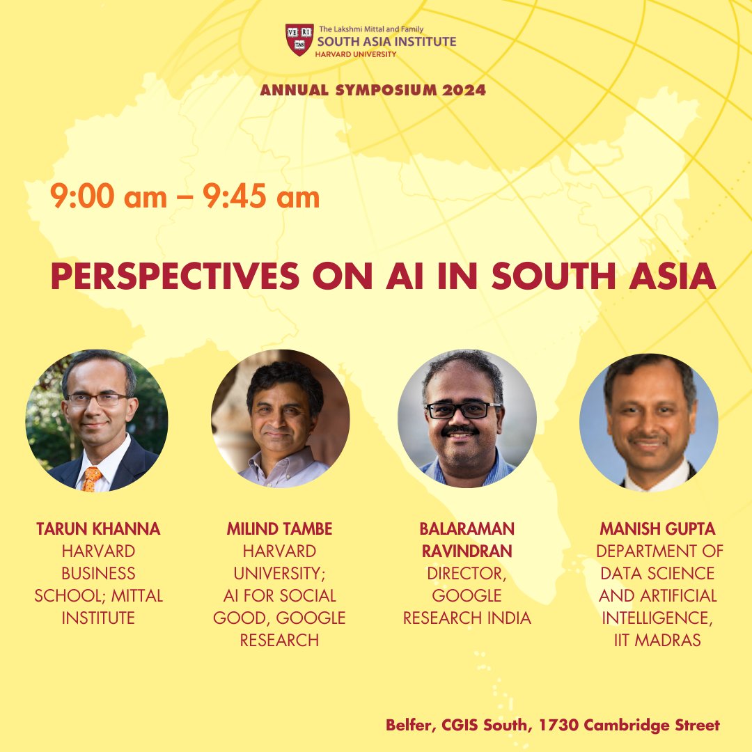9:00-9:45am: Perspectives on AI in South Asia