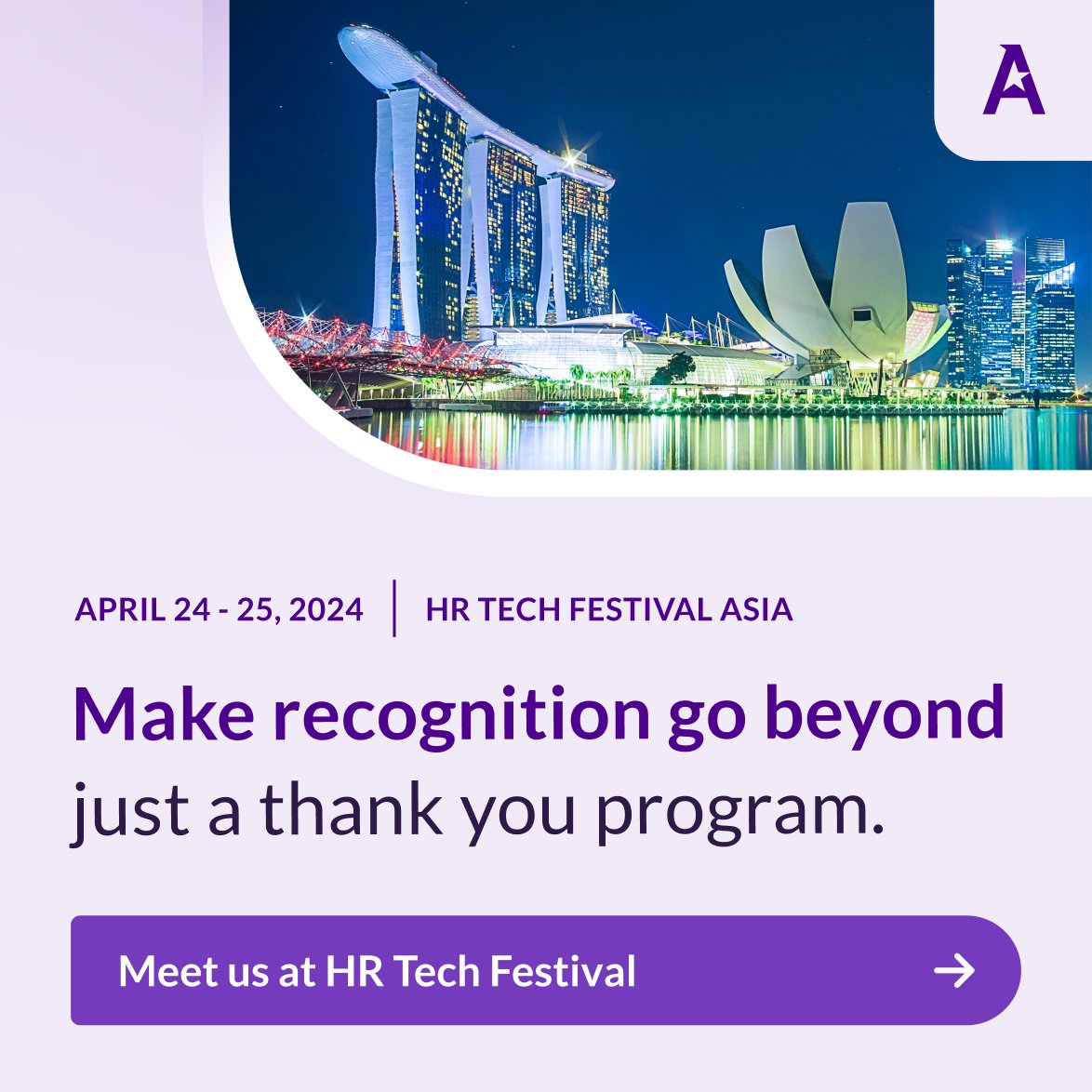 🚀 Elevate your HR game in Singapore! 🇸🇬 Swing by booth C25 at the premier HR event from April 24th-25th with Achievers. Uncover cutting-edge trends in workplace rewards & recognition for ultimate productivity and retention. Dive in: ow.ly/Cmfu50RnvOT