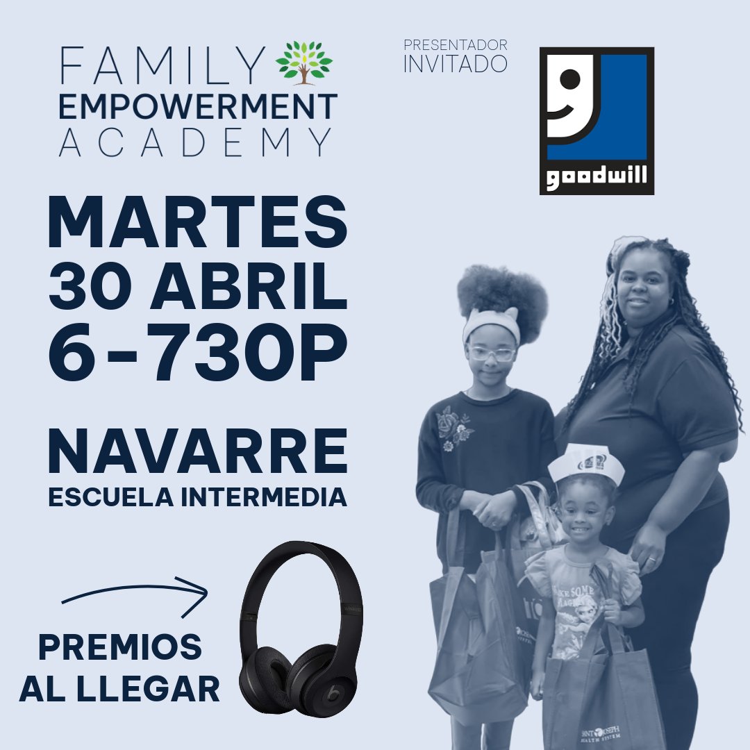 Join us at Navarre Middle School for our final Family Empowerment Workshop of the year!

#levelup #familyempowermentacademy #community #resources