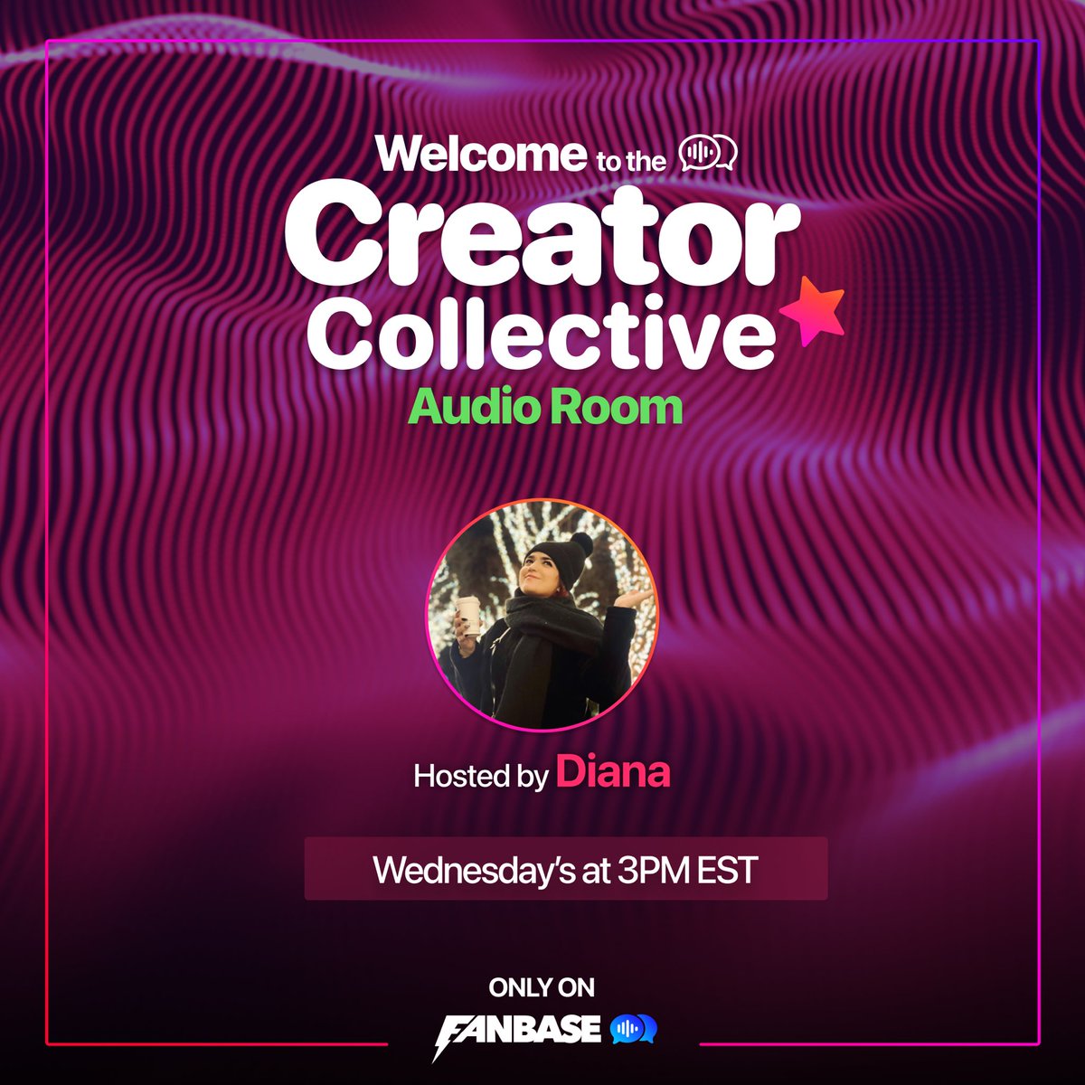 Curious about the creator economy and how to expand your creator platform? ⁉️ 

Join the Creator Collective Audio Room every WEDNESDAY at 3pm EST! Hosted by our head of Creator Partnerships: Diana Sargsian. 

#fanbase #creator #content #contentcreator #creatoreconomy