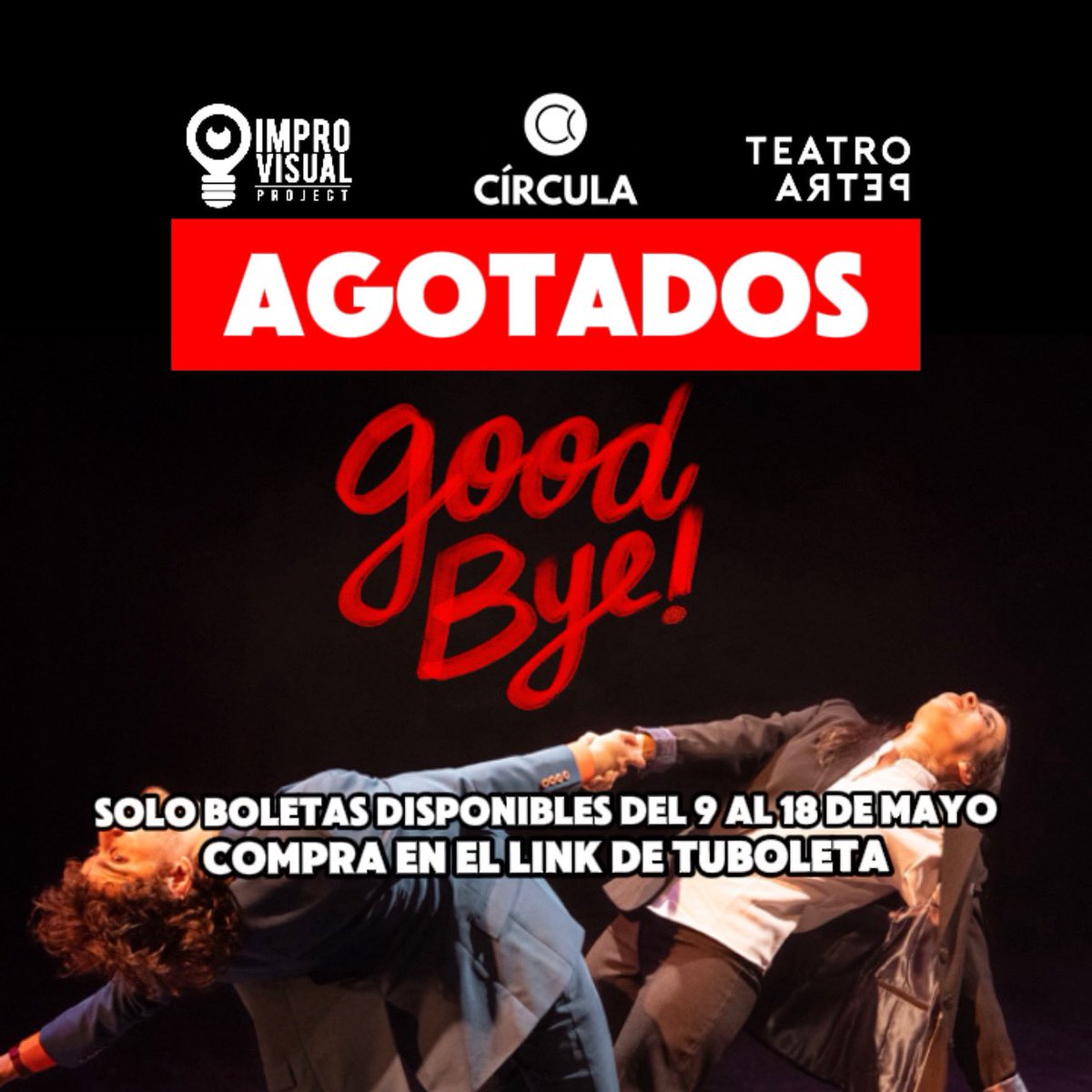 ¡Quedan pocas boletas para mayo! 🔥 Los esperamos en el Teatro Petra ⭐️ Boletas 👉🏻 tuboleta.com/eventos/detall… #teatro #teatrobogota #planesbogota #quehaypahacerbogota #bogotaplanes #planesfamiliares #planesdepareja #artesescenicas