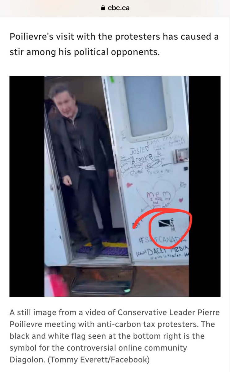 Seriously ⁦@CBCNews ⁦@cattunneycbc⁩? This obscure little symbol on the inside of a door? Have you noticed the hateful, antisemitic signs and slogans that are seen & chanted on the daily on our streets? Your piece reeks of desperation by the Liberals & CBC.