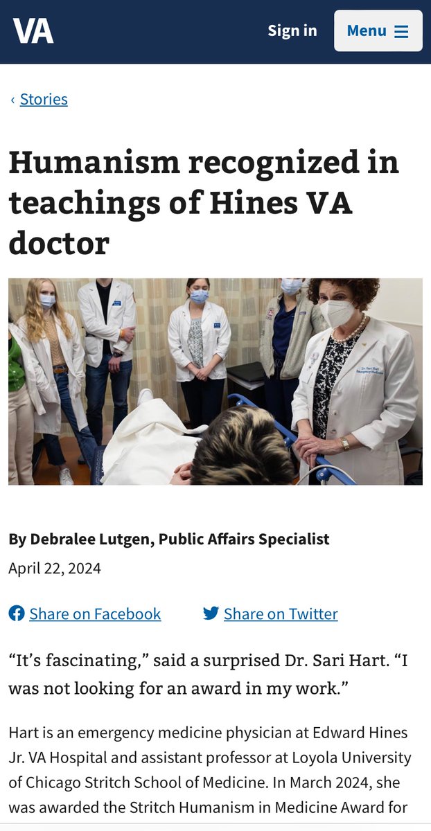 Emily Hagen, MD (@emilyhagen9) on Twitter photo I’m so proud of my mentor, Dr Sari Hart, for winning this award & very thankful for all she has taught me & others in medicine♥️🩺
va.gov/hines-health-c…
<a href="/LoyolaMedMD/">Loyola Medicine MD</a> <a href="/LoyolaHealth/">Loyola Medicine</a> I’m so proud of my mentor, Dr Sari Hart, for winning this award & very thankful for all she has taught me & others in medicine♥️🩺
va.gov/hines-health-c…
<a href="/LoyolaMedMD/">Loyola Medicine MD</a> <a href="/LoyolaHealth/">Loyola Medicine</a>