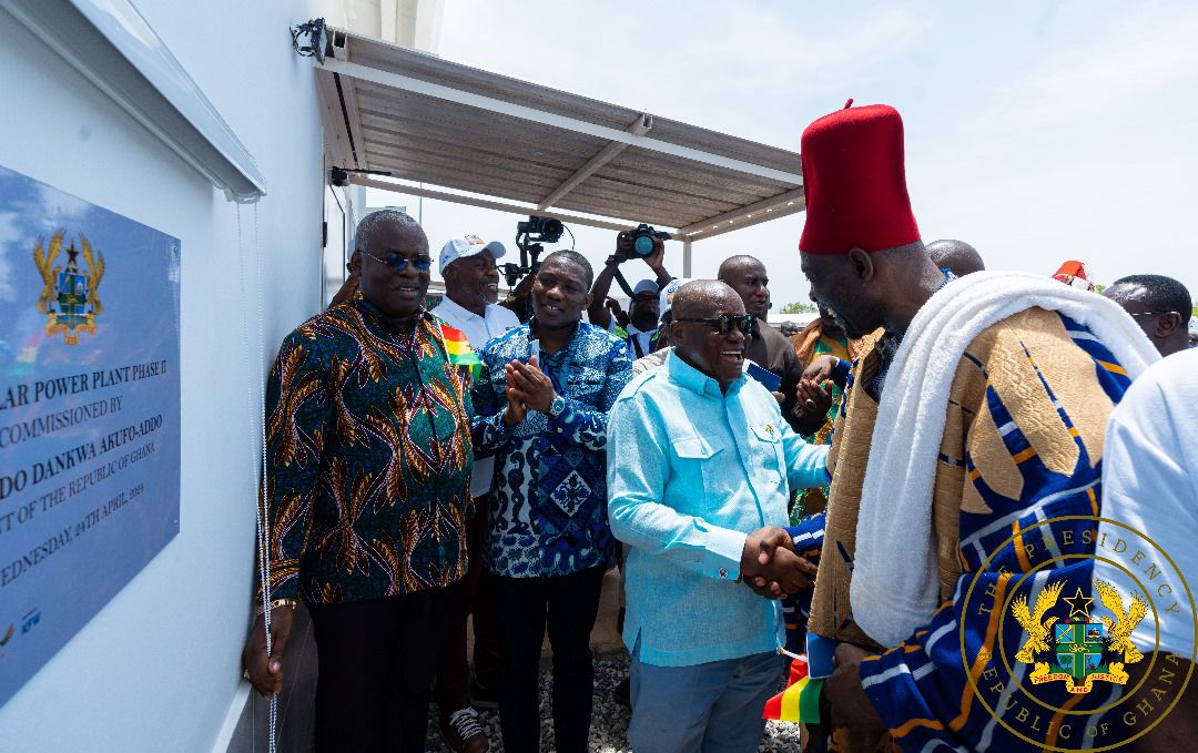 24th April 2024

For Immediate Release

President Akufo-Addo commissions Phase II of the 15MW Kaleo Solar Power project in Upper-West region. 

This project will serve over 75,000 households in the region. 

#BuildingGhanaTogether 
#Bawumia2024 
#RenewableEnergy