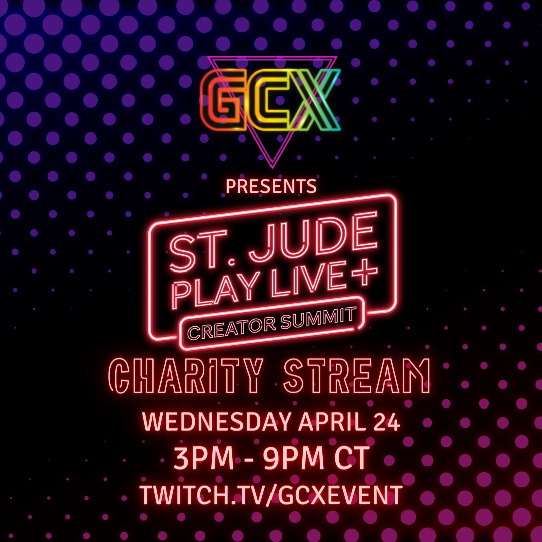 We're LIVE! Tune in now for all the chaos — baking and dancing and FORTNITE and even more!! twitch.tv/gcxevent