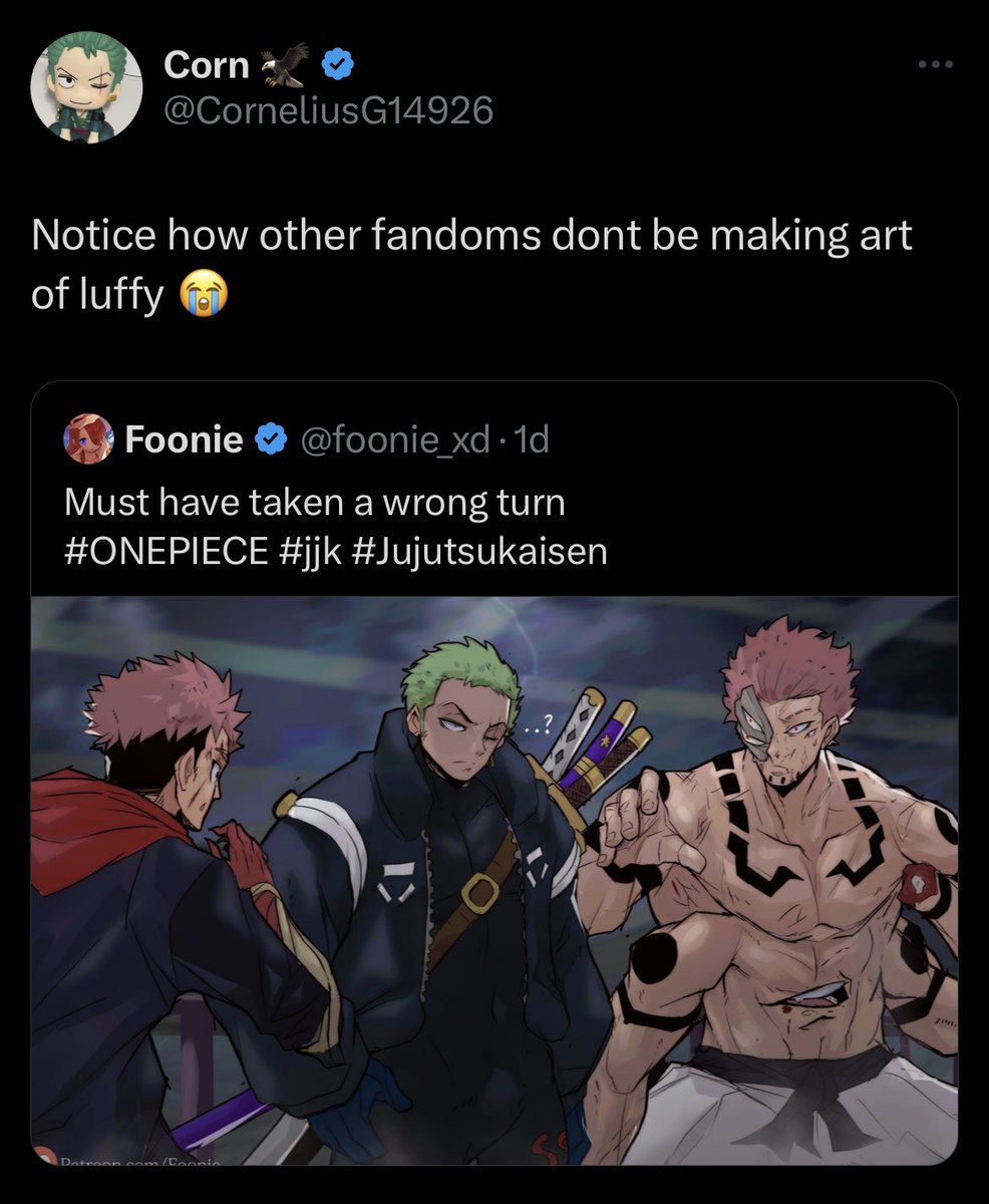 Because the joke wouldn’t work with Luffy you fucking moron