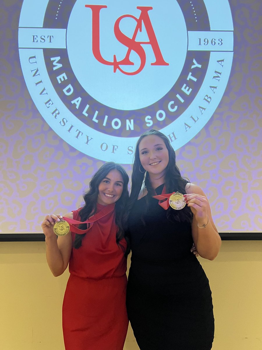 Olivia Lackie and Bailey Welch were two of 2⃣4⃣ students inducted into the Jaguar Senior Medallion Society on Tuesday night. The medallions are given for outstanding academic and leadership achievements, community engagement and displays of Jaguar pride. #AllGasNoBrakes