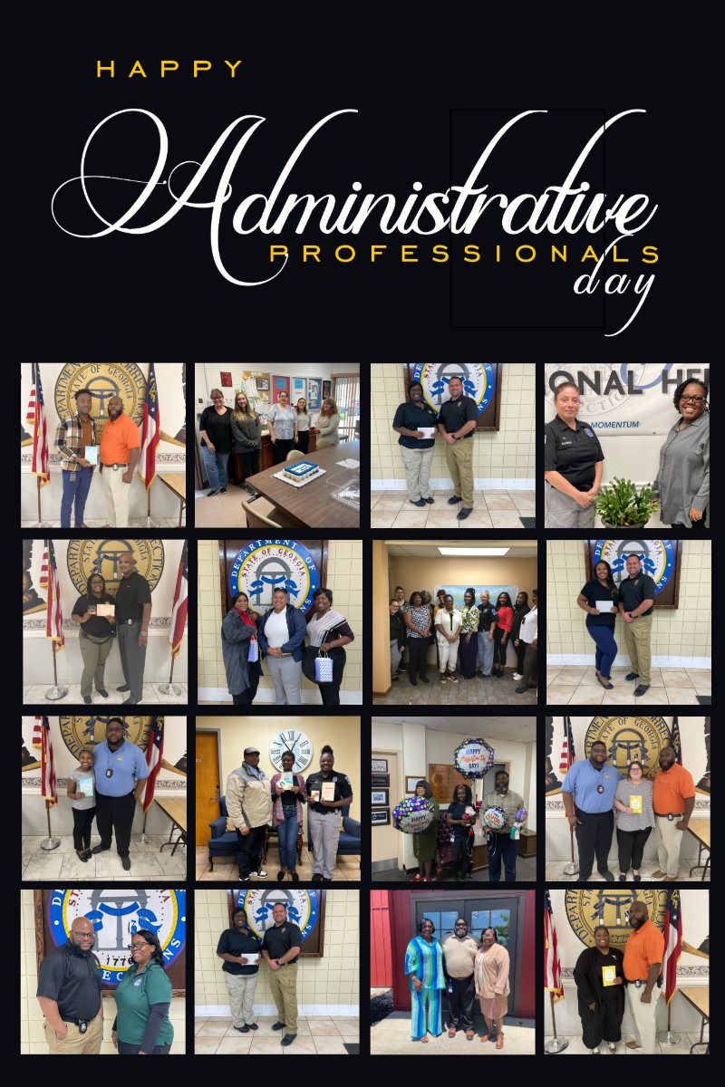 @GA_Corrections would like to thank all of its Administrative Professionals working within the agency. We appreciate their dedication & commitment to the state of Georgia. #BetterTogether