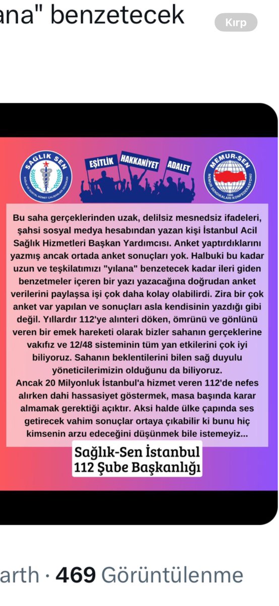 mbozdogan23's tweet photo. #112alarmveriyor 
112 nin yorgun savaşçıları ile uğraşmayın zaten zor şartlarda çalışan personeli bunalıma sokmayın 12/36 ya Hayır. !!! https://t.co/0hutt2zS8I