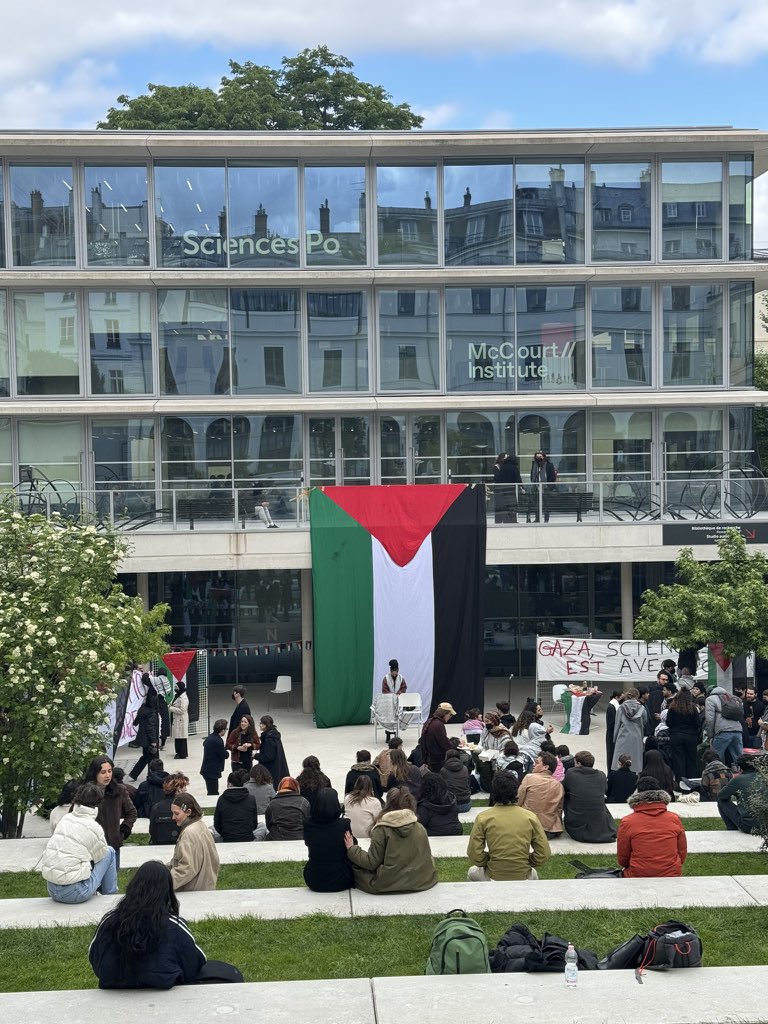 Science-Po à Paris rejoint le soulèvement étudiant, qui a commencé sur les campus américains et qui s’étend à plusieurs universités à travers le monde.