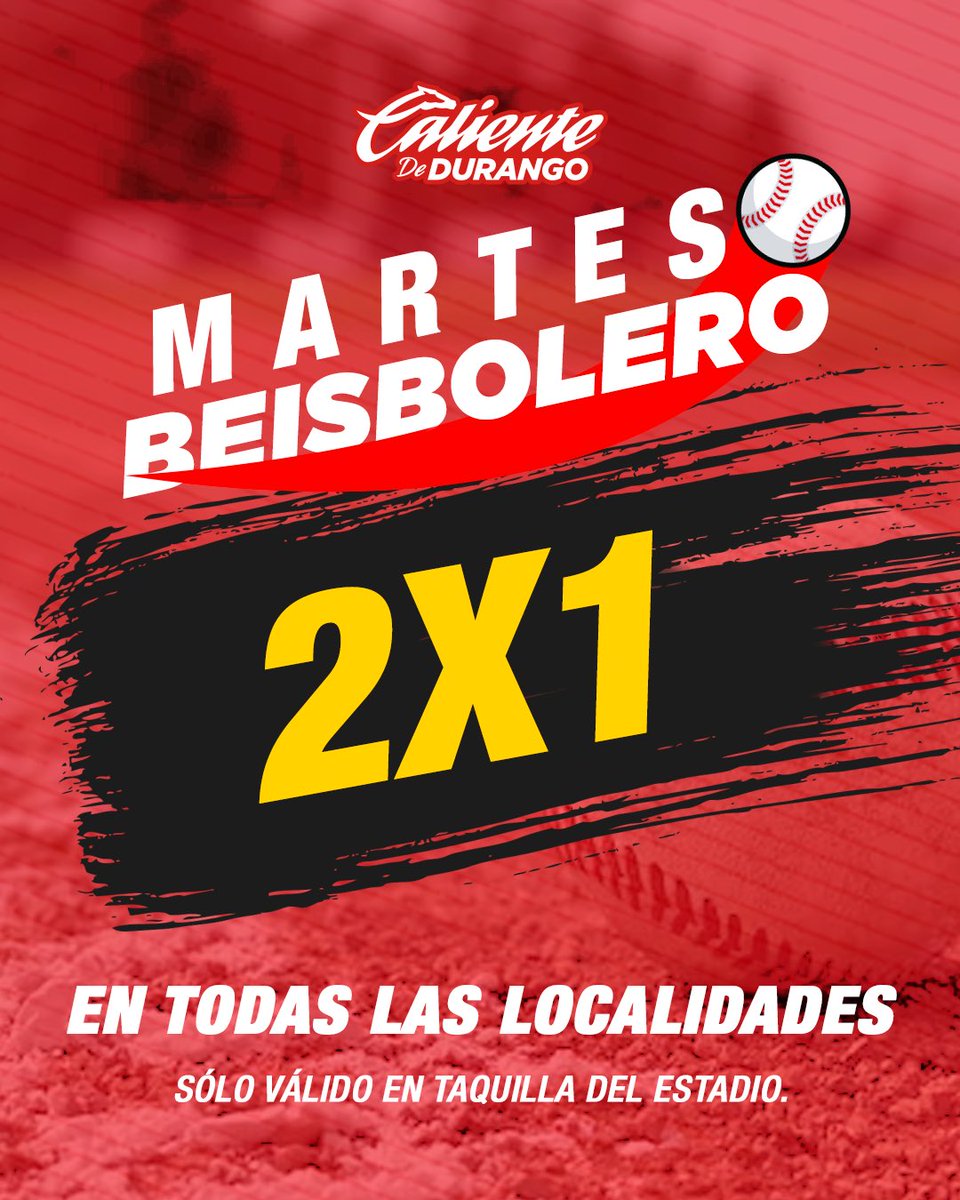 😎 𝙈𝘼𝙍𝙏𝙀𝙎 𝘽𝙀𝙄𝙎𝘽⚾️𝙇𝙀𝙍𝙊 🆚 @RielerosDeAgs 🗓️ 30 de abril 🕔 7:35 p.m *𝙉𝙤 𝙞𝙣𝙘𝙡𝙪𝙮𝙚 𝙥𝙖𝙡𝙘𝙤𝙨 𝙮 𝙨𝙪𝙞𝙩𝙚𝙨. *𝙎𝙚 𝙖𝙥𝙡𝙞𝙘𝙖𝙣 𝙧𝙚𝙨𝙩𝙧𝙞𝙘𝙘𝙞𝙤𝙣𝙚𝙨. *𝙐𝙣𝙖 𝙥𝙧𝙤𝙢𝙤𝙘𝙞𝙤́𝙣 𝙥𝙤𝙧 𝙥𝙚𝙧𝙨𝙤𝙣𝙖, 𝙣𝙤 𝙖𝙘𝙪𝙢𝙪𝙡𝙖𝙗𝙡𝙚.