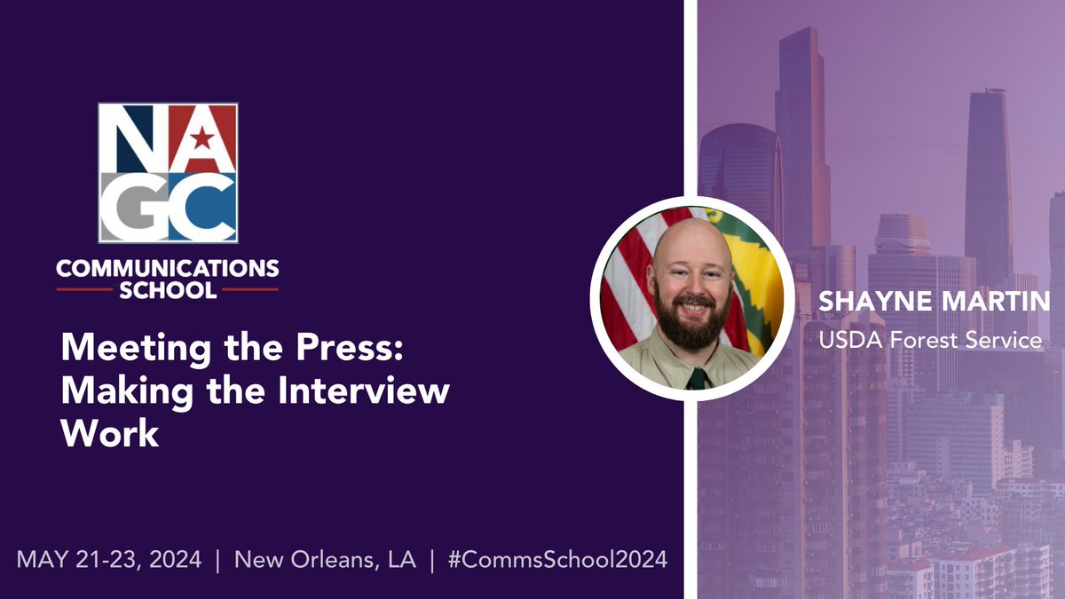 Meeting press & successfully doing interviews is a core part of communicating effectively. At #CommsSchool2024, @forestservice will share 3 key components they've found successful in a high volume & impact media relations team Learn more & register today: nagc.com/page/2024-comm…