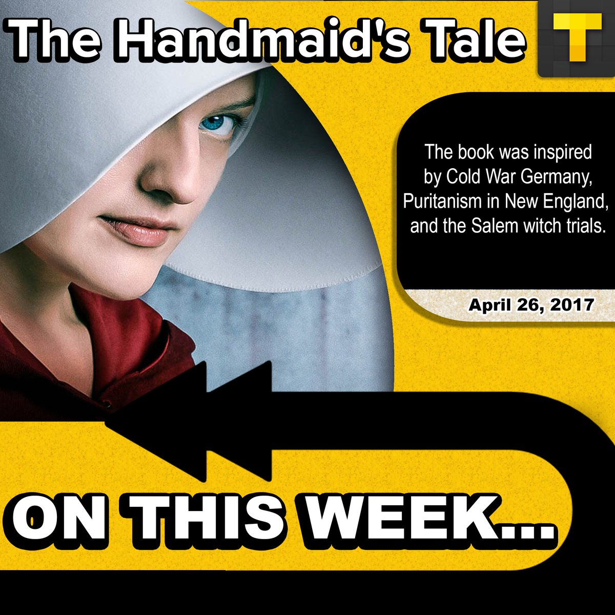 In 2017, 'The Handmaid's Tale' debuted on Hulu, making waves in television. Don't forget to engage with and track its episodes on TV Time. #TVTime