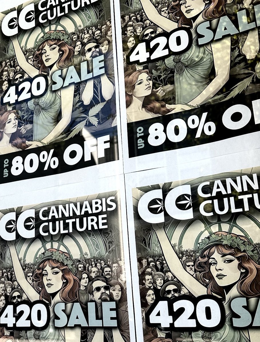 The CCHQ 4/20 WEEK SALE is still in progress! Save up to 80% on stoner supplies like bongs, pipes, vaporizers, books, clothing & all the stoner supplies you need. Join us at #CannabisCulture in #Vancouver for HUGE SAVINGS UNTIL APR 26!