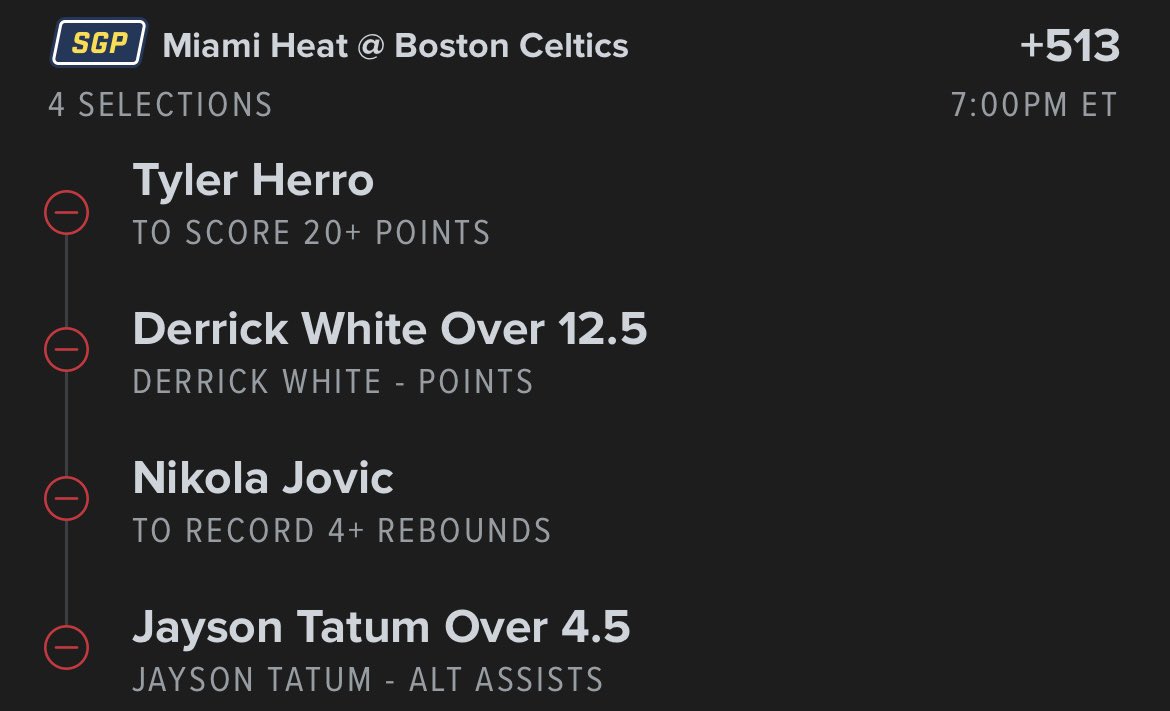 Lottolocks's tweet image. +513 Heat/Celtics #NBA SGP 🏀

#GamblingX