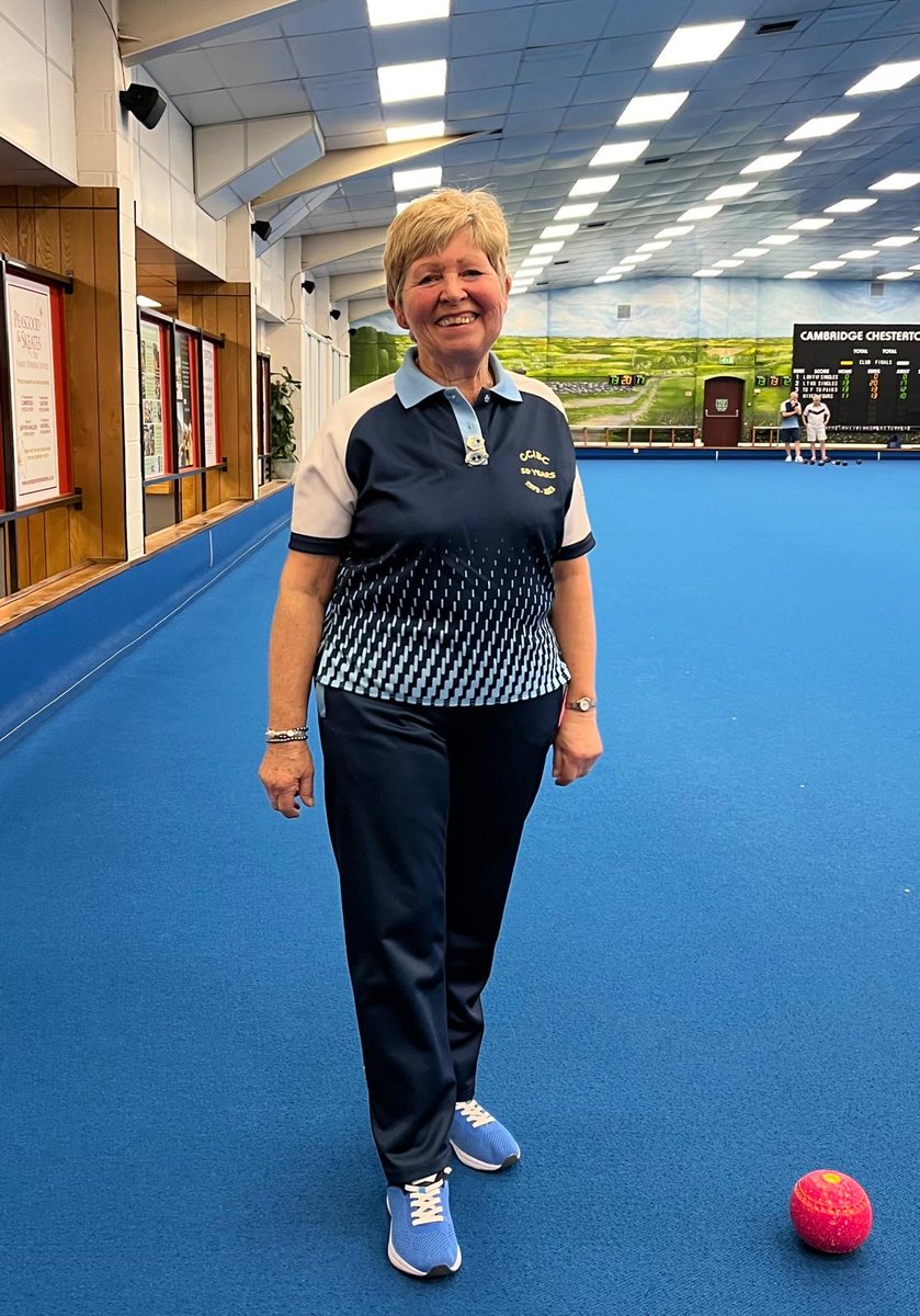 Congratulations to Debbie Foster in winning the Ladies over 50s Singles  #bowls #indoorbowls