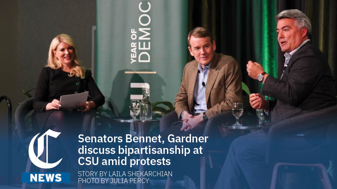 CSUCollegian's tweet image. Colorado State University welcomed Sen. Michael Bennet and former Sen. Cory Gardner for a panel discussion Monday, April 22.

collegian.com/articles/news/…

Photo by Julia Percy

#bipartisan #bipartisanship