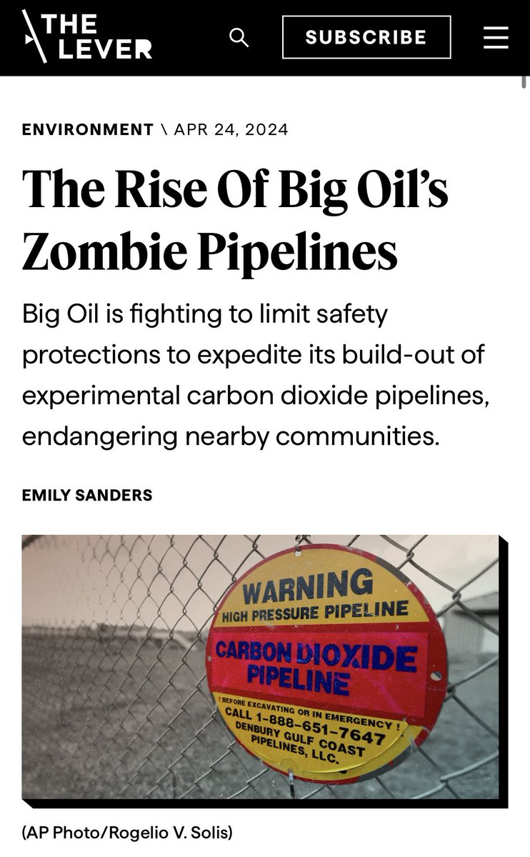 🚨Big Oil is bringing Zombie Pipelines to your town. Fossil fuel giants are spending Biden admin tax incentives on building toxic CO2 pipelines. Their lobbyists are fighting to limit safety protections.