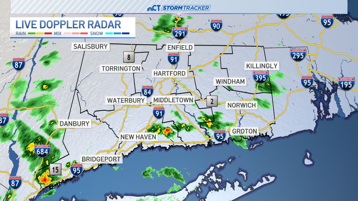 A few downpours and even a rumble of thunder in some towns. White Plains Airport just had a gust to 47 mph as a thunderstorm moved through.