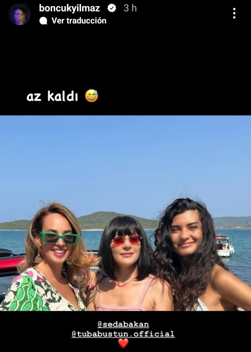 'Ya casi' dice la boncuk en su historia. 😅 #TubaBüyüküstün #BoncukYilmaz #Sedabakan