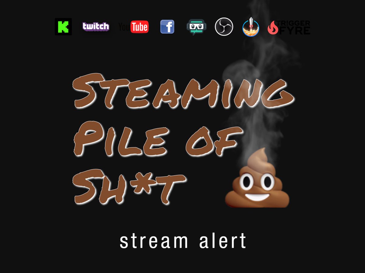 PixelsLucky's tweet photo. Next time the game goes sideways, let chat drop a Steaming Pile of Sh*t on your stream. '''Ideal for those unexpected moments!'''💥💩 

https://t.co/gmVJ2UhIwh 

#Fails #streaming #twitch #gaming #design #youtube #StreamLaughs https://t.co/pBxgZYRSoo