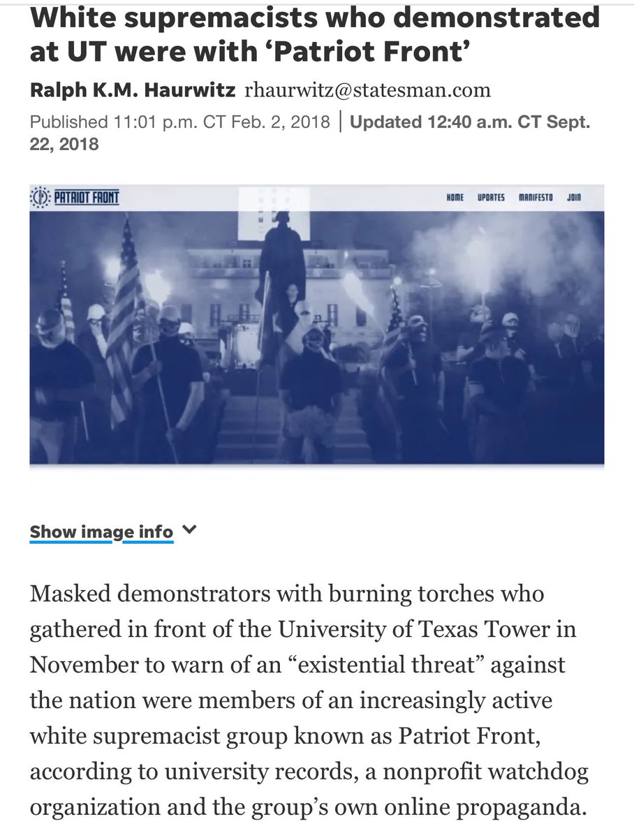 sarahephilips's tweet photo. make no mistake: UT Austin + UTPD + state troopers are responding specifically because they’re in solidarity with Palestine not because they’re simply demonstrating

old enough to remember when patriot front marched onto campus with torches and were quietly asked to leave https://t.co/fnF9PBlh1i