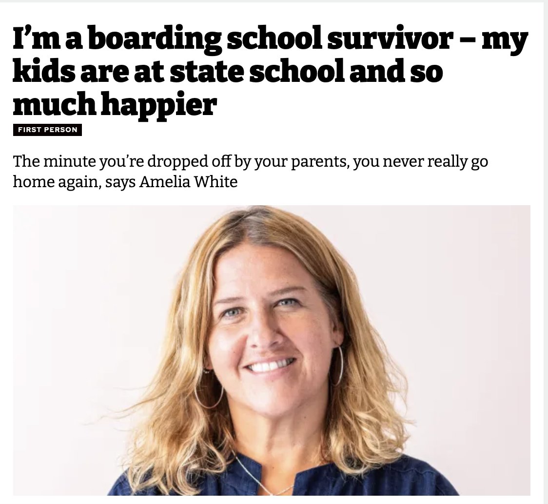suzannezeedyk's tweet photo. "I was sent away to a boarding school when I was 11. The minute you’re dropped off by your parents, you never really go home again. When I look back to that day that I was dropped at the gates, I think I disassociated." 
March 2024
https://t.co/HkweqBNxoc https://t.co/xPVjoGk5Xh