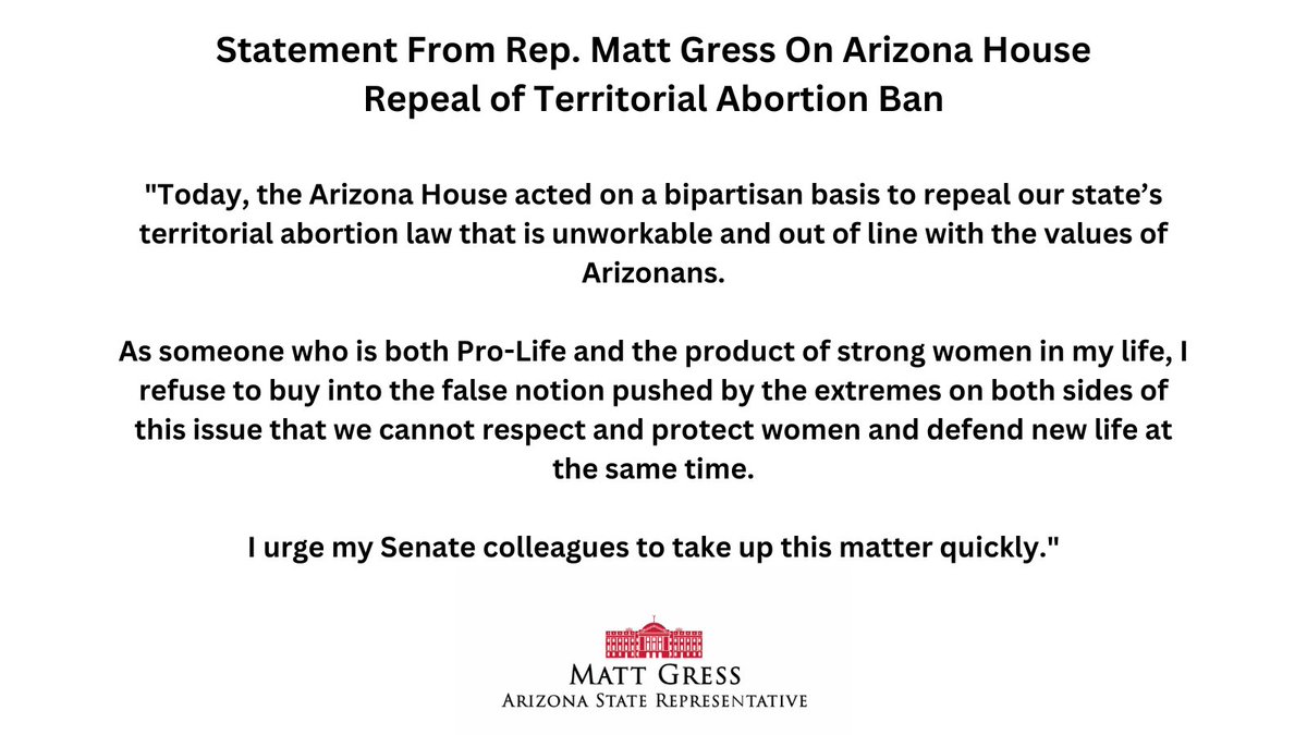 My statement on today’s abortion vote.