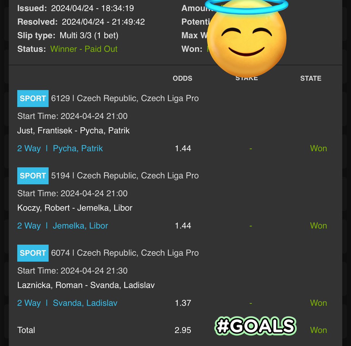 Another 🏆 Winner 🏆. 2.95 odds is a B💥💥M. Congratulations 🥂 if you followed. 💥💥💥🍯🍯🍯🤑🤑🤑🐝🐝🐝🍾🍾🍾🌕🌕🌕🧀🧀🧀