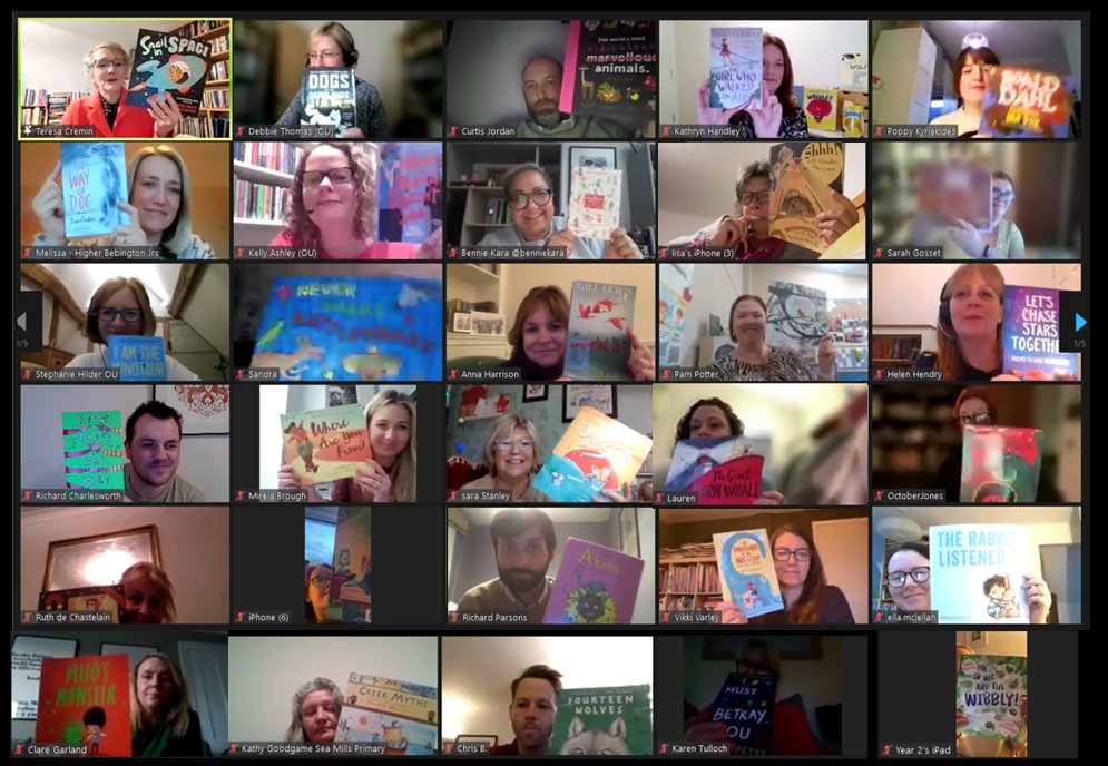 rcharlesworth's tweet photo. Here's the captured #BookWave. A pleasure to talk for a little & hear from everyone else. Such fantastic contributions & contributors! Loved the idea of books being a pharmacy, @benniekara and the soil analogy from @NadiaShireen - so much richness and norishment! Thanks! #OURfP https://t.co/iIsblUSuGK