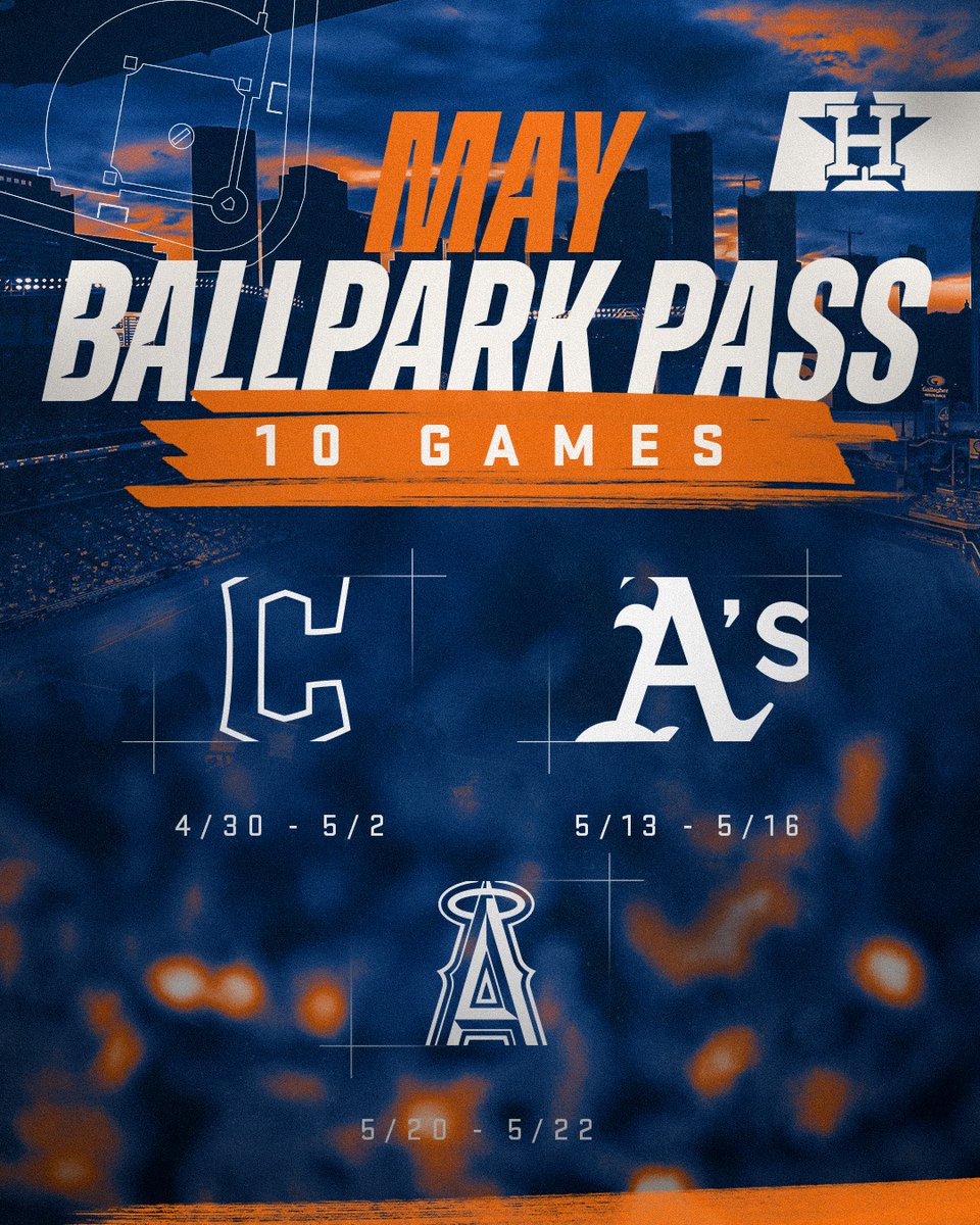 Save BIG with The May Ballpark Pass! For the next 24 hours, fans can get Standing Room Only (SRO) or select their seats for 10 upcoming May games. Act now, offer ends Thursday, April 25th at 3pm CST. Learn more at: astros.com/ballparkpass