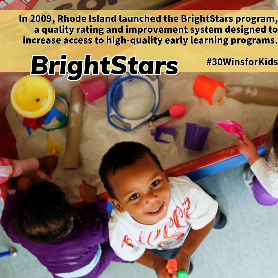 @PaigeCParks @stephgeller @Hey_JessV @RIDeptEd @KelseyBala @KaitlynRabb @linwoodchu @EBB_RI @LeanneBarrettRI @LeadSafeKidsRI @RIHEALTH @RIHousing @hwri @homesRI_ @fosterforward @AdoptionRI @darlene_allen @LisaGuillette @SenLouDiPalma @JulieCasimiroRI @MultilingualRI @erinpapari @youngvoicesri @pvdstudentunion @RISenate @RIHouseofReps @RIghtStartRI @PaidLeaveforAll @EconProgressRI @ZEROTOTHREE @RIAEYC @hvworks @HomeVisiting @NAEYC @CCRINews @AdvisingCorps @youthinactionri @Ariseducation @onwardwelearn @collegevisions @TeethFirst @RIEOHHS @RIHumanServices Our 11th win is about how child care program quality is determined (and shared)!

Programs participating in BrightStars receive a star rating and support to set and achieve quality improvement goals. All programs serving children participating in the Child Care Assistance Program