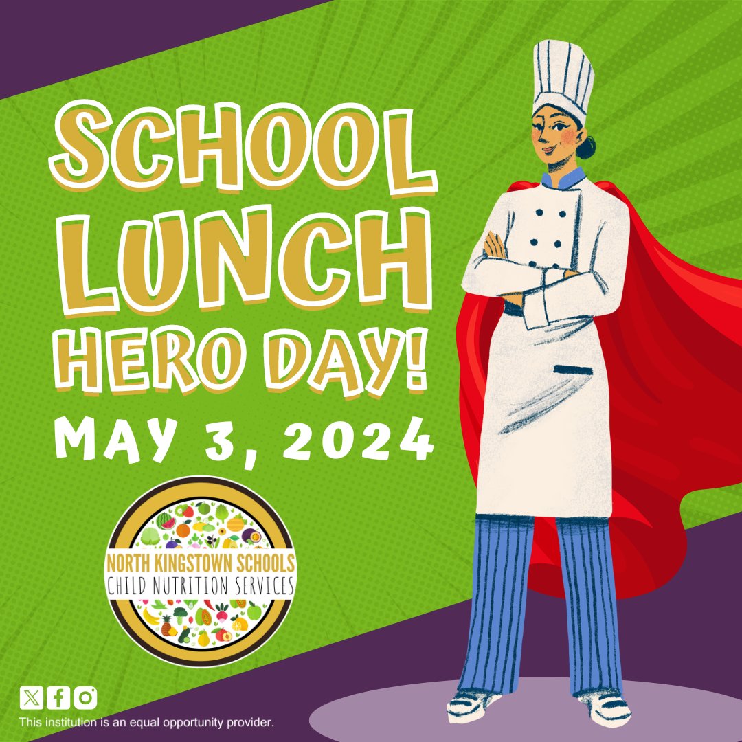 @nk_schools students, get ready to celebrate School Lunch Hero Day with a big thank you to our heroes! 🦸‍♂️🧑‍🍳

#NorthKingstownRI #NorthKingstownRhodeIsland #RhodeIsland #RIschools #WashingtonCounty