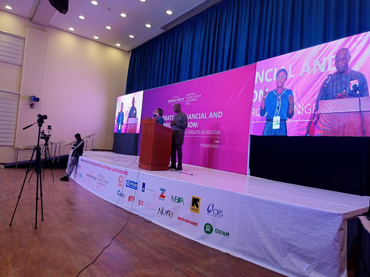 #SavingsGroupImplementersForum 🌟We are live at #Day2 of the National Savings Group Conference.🤗 See photo highlights as the Head of Programmes, Arokoyo Victor , gives Goodwill Message on behalf of Christian Aid in Nigeria .👇 #nationalsavingsgroupconference