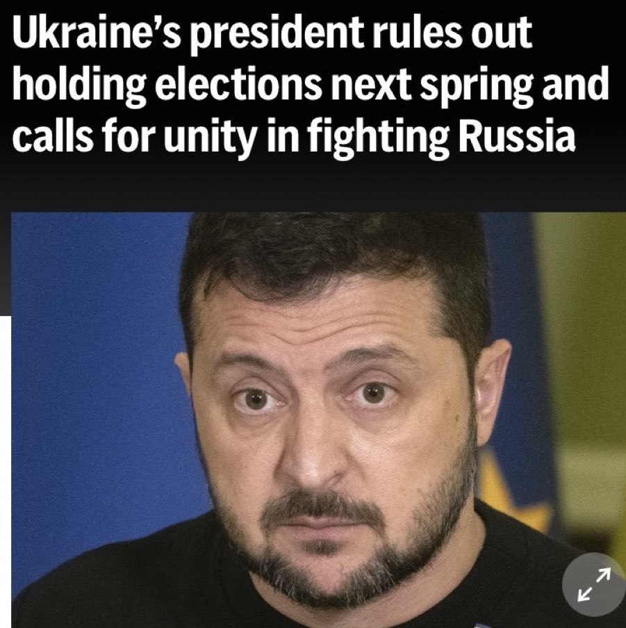 🤔 zelensky rules out a election. Isn't that what dictators do. At least they don't do that in a AMERICAN election.