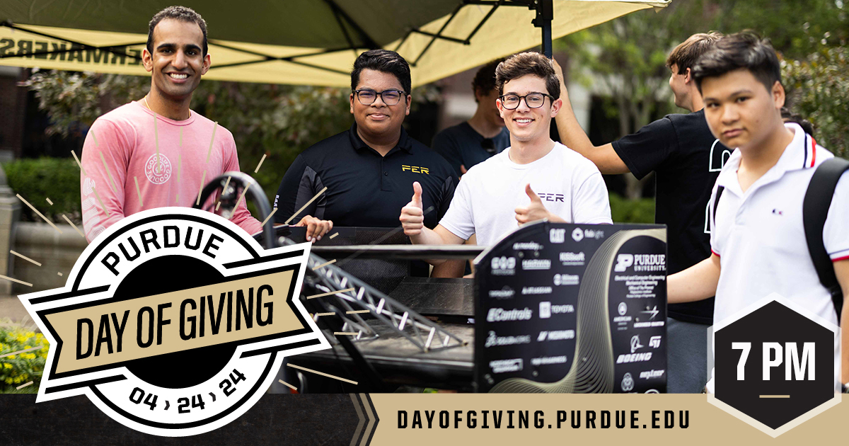#PurdueDayofGiving has $1,250 in bonus funds to the student organization with the most gifts this hour. Support #PurdueEngineering orgs here: dayofgiving.purdue.edu/organizations/…