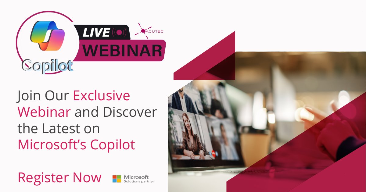 🎉 Exciting News! You're Invited to a Special Webinar on May 14th at 10 AM. 

🎟️Register now and stay ahead of the curve bit.ly/3x4xhn5

#Copilot365 #MicrosoftCopilot #Csuite #Webinar #LiveDemo #TechWebinar