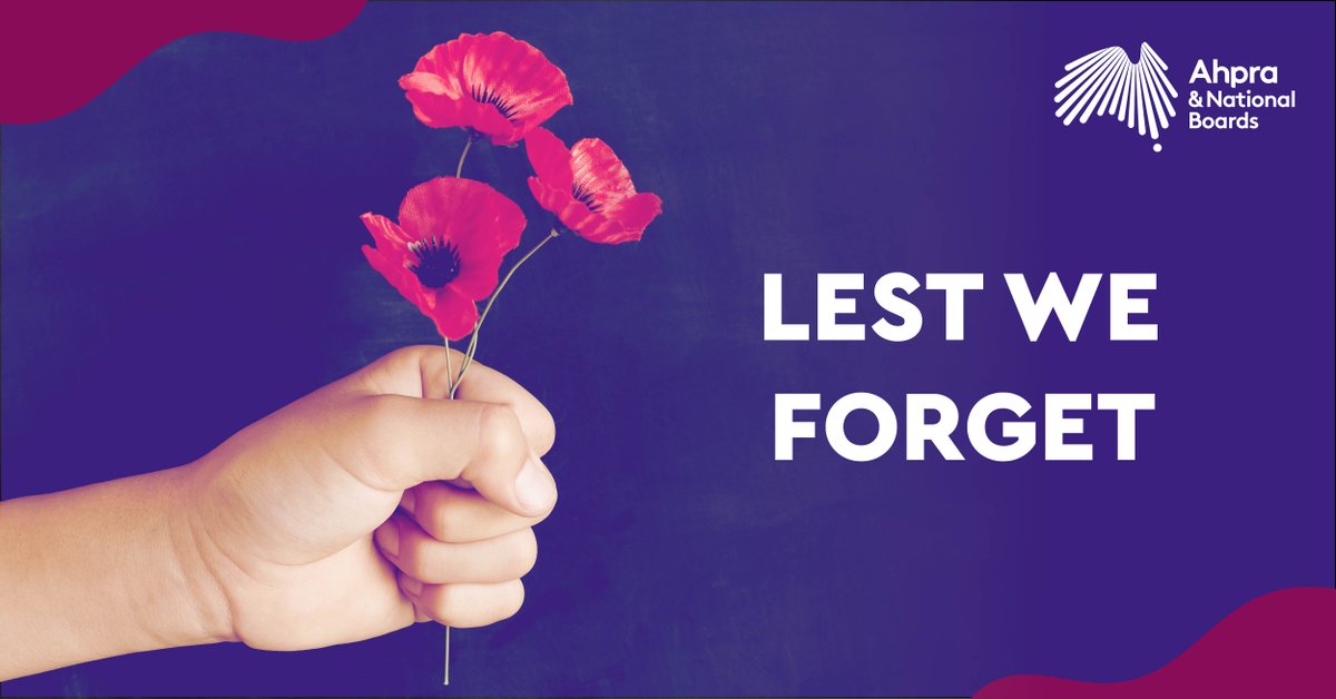 This ANZAC Day we remember those who served and recognise those who are currently serving. We also recognise the past and current contributions of registered health practitioners in Australia.