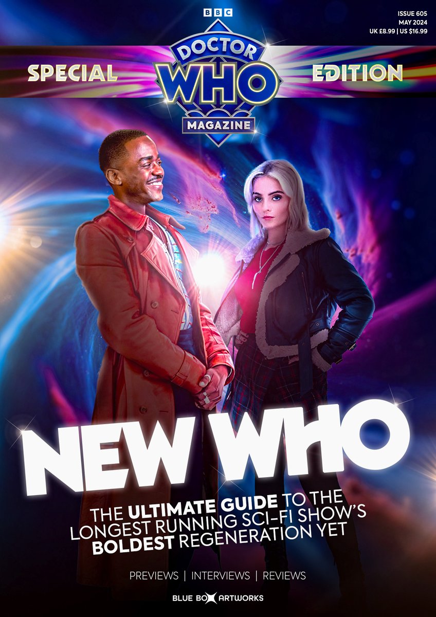 All New Who! ❤️❤️➕🆕

Here's a quick #DoctorWho Magazine alternative cover celebrating the upcoming Season 1.

#DrWho #NcutiGatwa #MillieGibson