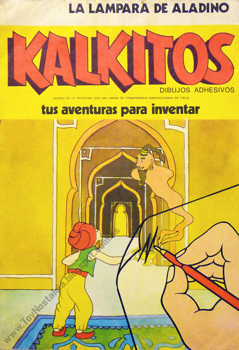 Toynostalgia's tweet image. #KALKITOS 
"La lámpara de Aladino"
Argentina (c. 1980) 

#gillette #Argentina #nostalgia📷 #retro #decalcomanie #actiontransfers #prestomagix #piratas #beduinos
