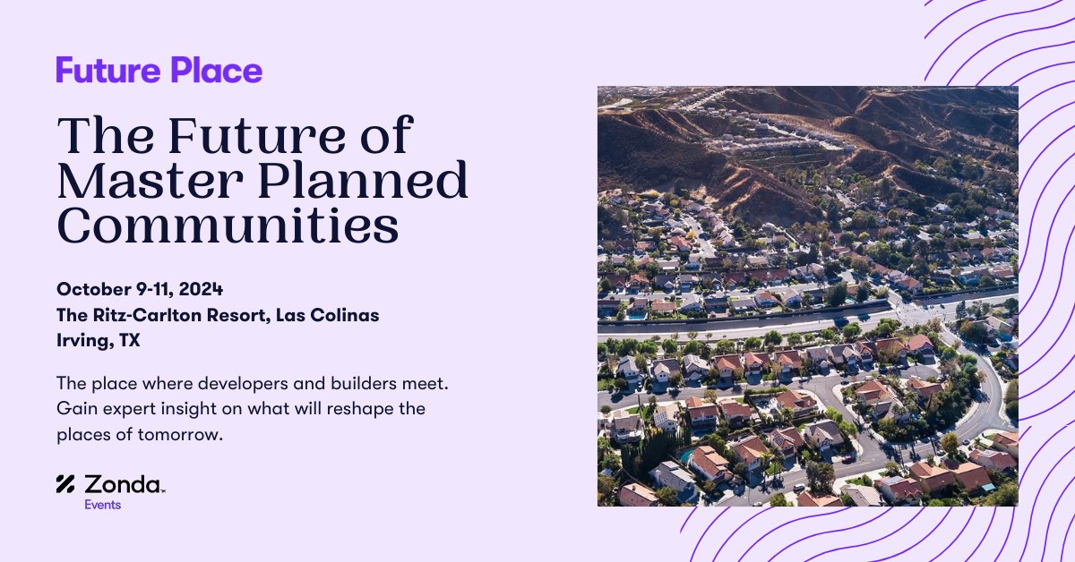 Registration is now open! 🏘️ Save the date for the Future Place conference, October 9-11 at The Ritz-Carlton Las Colinas in Irving, Texas. 🚨 Save $200 with early bird pricing ➡️ Register now at futureplace.builderonline.com