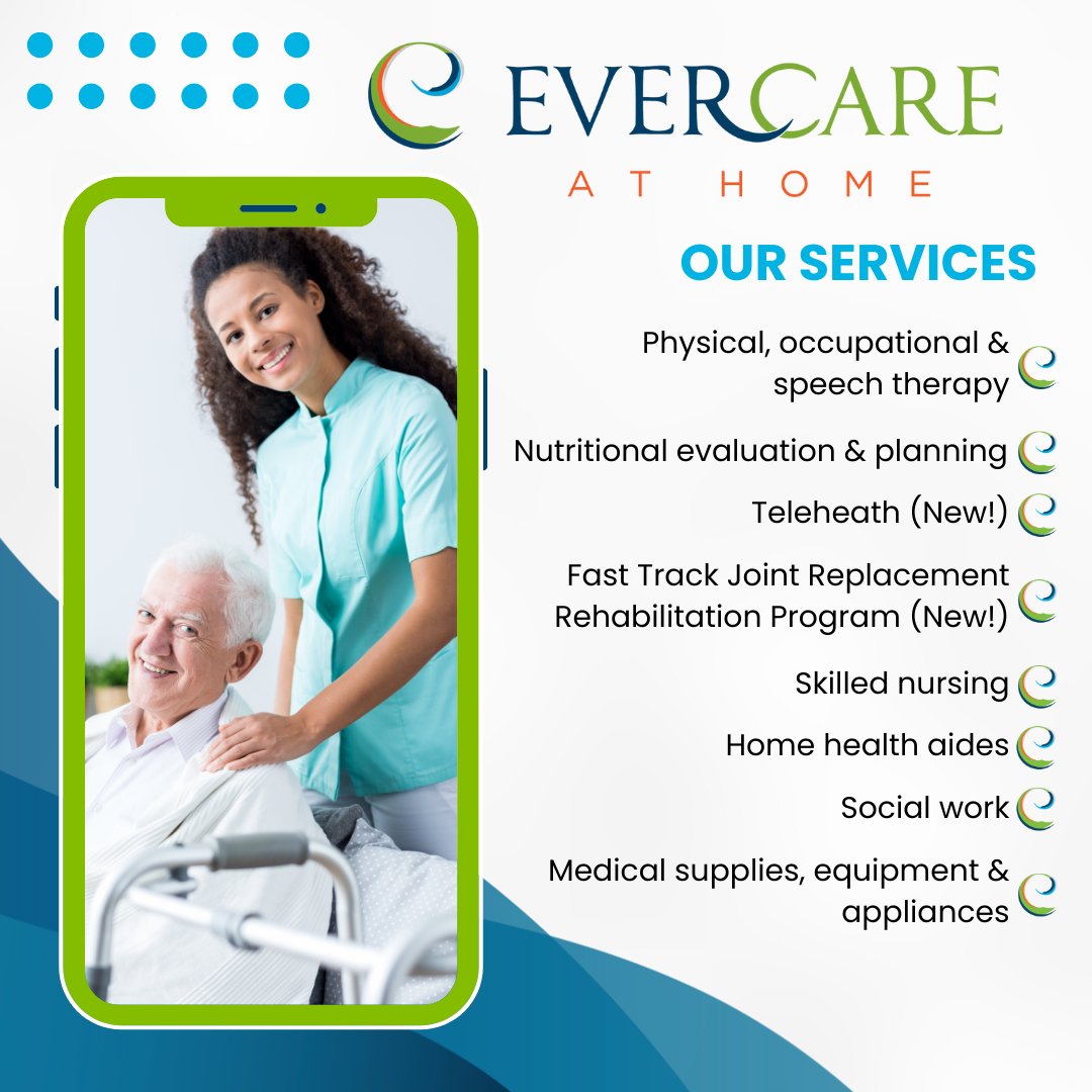 EverCare at Home, our Medicare-Certified Home Health Agency, offers personalized support in your own home. Whether managing a condition, recovering from illness, or striving for independence, we develop tailored care plans. Contact intake@evercare.org or 855-485-6697. #HomeHealth