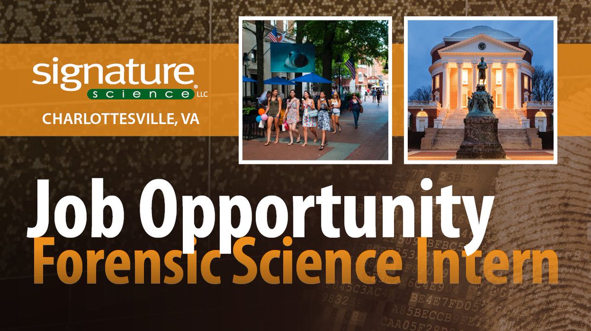 Signature Science (@sigsci) on Twitter photo Spend your summer with SigSci! We are accepting applications for our Forensic Science Intern role. This hands-on, experiential learning opportunity could be the first step in your career in forensic science! Check it out: signaturescience.myexacthire.com/jobs/223822.ht…
#STEMJobs #Internship #forensics Spend your summer with SigSci! We are accepting applications for our Forensic Science Intern role. This hands-on, experiential learning opportunity could be the first step in your career in forensic science! Check it out: signaturescience.myexacthire.com/jobs/223822.ht…
#STEMJobs #Internship #forensics