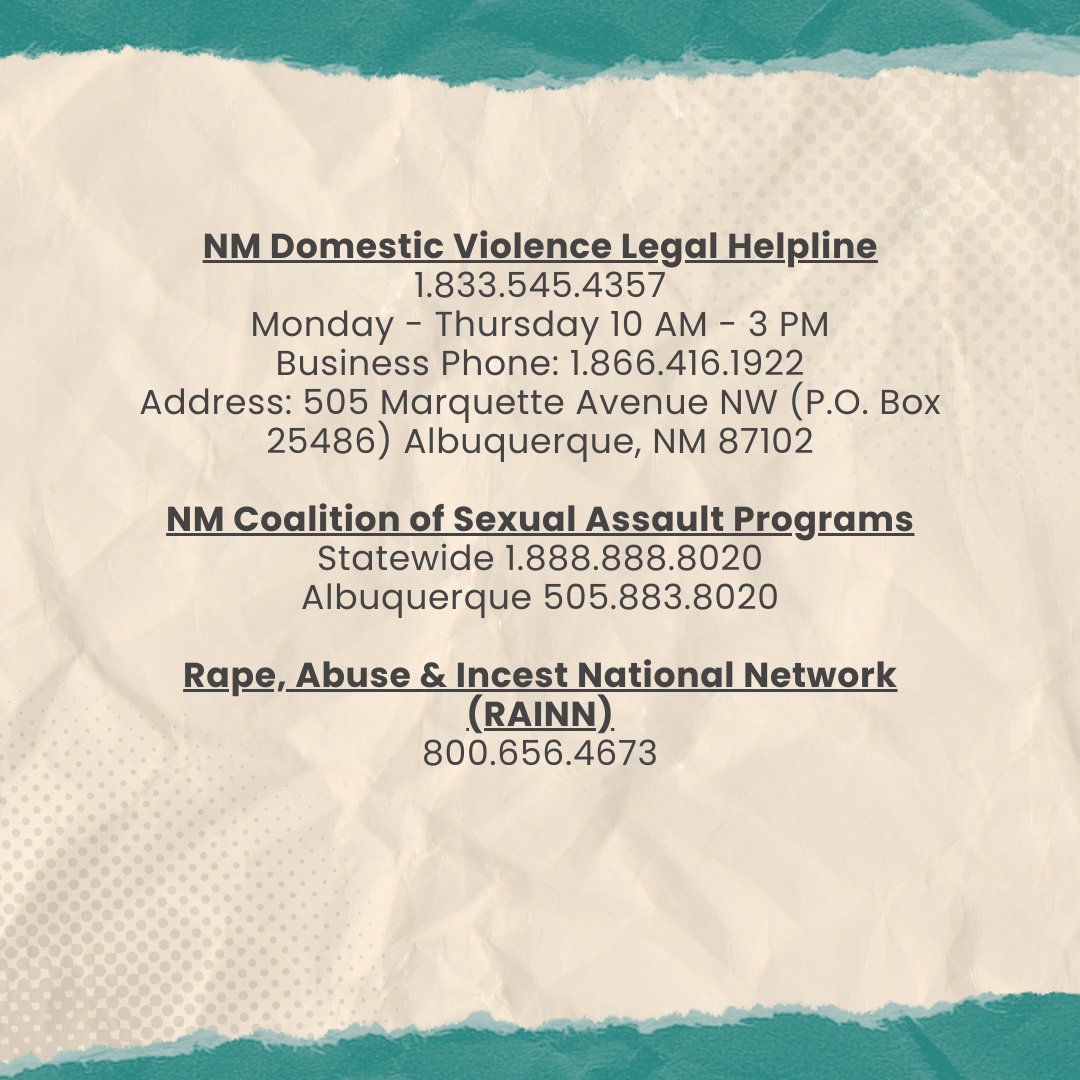 As we continue our education on SAAPM, we put together these resources to assist you in times of need. Reaching out for help can be tough, but it’s a crucial step toward healing. Together, we can build a safer, supportive community. 🛡️🤝 
#SexualAssaultSupport #CommunityCare